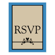 Postal floral elegante de RSVP de los remolinos tarjetas postales