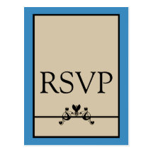 Postal floral elegante de RSVP de los remolinos