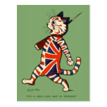 Postal: Gato patriótico