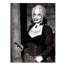 Postal gótica del vampiro de la señora macabra