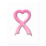 Postal grabada en relieve cinta del corazón