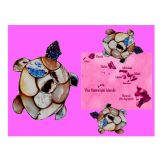 Postal hawaiana de la tortuga de Honu