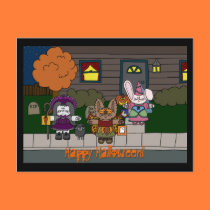 Postal hueco de Arrangeable Halloween de la hierba tarjetas postales