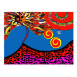 Postal/invitación azules del ~ del bikini soleado