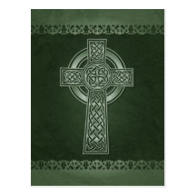 Postal irlandesa de la cruz céltica