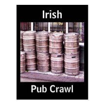 Postal irlandesa del arrastre de Pub