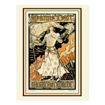 Postal:  Jeanne D'Arc, Sarah Bernhardt