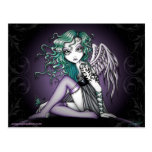Postal linda del ángel del tatuaje de Malory peque