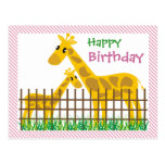 Postal linda del feliz cumpleaños de dos (también)