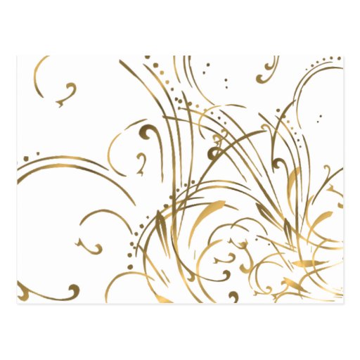 Postal linear del oro de la danza