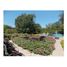 Postal magnífica de los jardines de flores de Bota