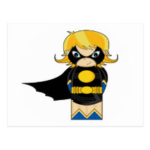 Postal malvada del super héroe
