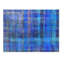Postal moderna azul del arte abstracto