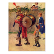Postal musical del soldado del vintage