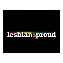 Postal negra de Lesbian&proud