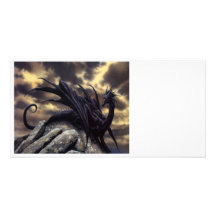 POSTAL NEGRA DEL DRAGÓN A4 TARJETA FOTOGRÁFICA PERSONALIZADA