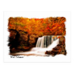 Postal otoñal de la cascada de Pocono tarjetas postales