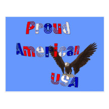 Postal patriótica orgullosa de American Eagle los 
