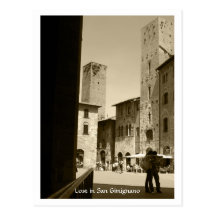 Postal - perdida en San Gimignano