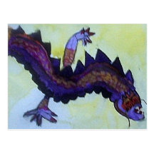 postal púrpura del dragón del jade