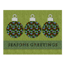 Postal redonda del ornamento del navidad