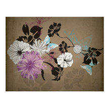 Postal retra de las flores