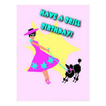 Postal retra del cumpleaños