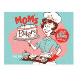 Postal retra del día de madre de la panadería de l
