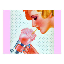 Postal retra del Milkshake de los años 30