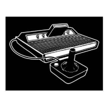 Postal retra del videojugador