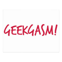 Postal rosada de Geekgasm