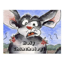 Postal santa del dibujo animado de Chincholey