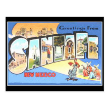 Postal Santa Fe del vintage