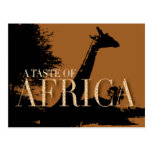 Postal temática africana de la invitación del fies