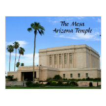 Postal - templo del Mesa Arizona