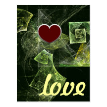 Postal torcida del amor de la balanza