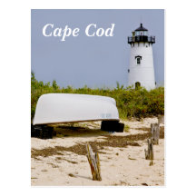 Postal total del faro de Cape Cod Edgartown