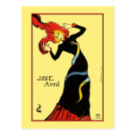 Postal:  Toulouse Lautrec - Jane Avril