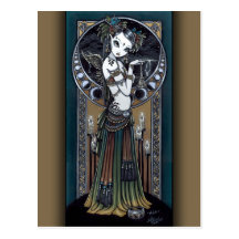 Postal tribal del ángel de la tormenta de la fusió