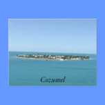 Postal tropical del agua azul de la isla de Cozume tarjetas postales