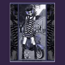 Postal urbana de la hada del tigre de la MOD de la tarjetas postales