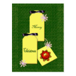 Postal verde del navidad