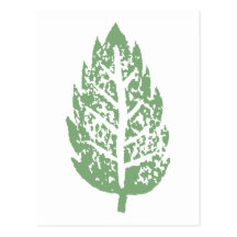 Postal verde del personalizable de la hoja
