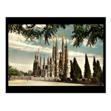 Postal vieja, Barcelona, Sagrada Familia