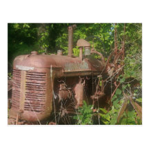postal vieja del tractor