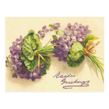 Postal violeta de Pascua