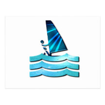 Postal Windsurfing del diseño