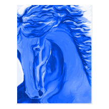 Postales azules del caballo