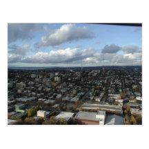 Postales céntricas de la opinión aérea de Seattle