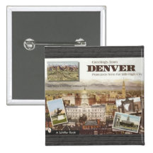 Postales de Denver de la Milla-Alta ciudad, vintag Pins